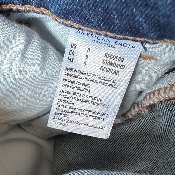 American Eagle Outfitters Dark Blue‎ Denim skinny mom size 0 - Picture 5 of 7